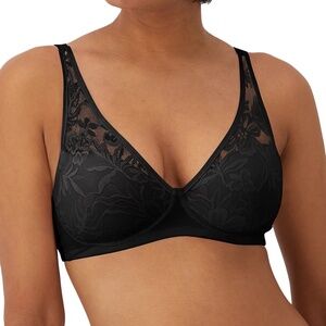 Bali Breathe Wireless T-Shirt Bra DF7594 - Black, L